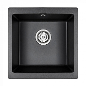 Paulmark Gera Кухонная мойка It-Granit 45x46 см, цвет: черный металлик PM104546-BLM