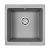 Paulmark Gera Кухонная мойка It-Granit 45x46 см, цвет: серый металлик PM104546-GRM