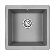 Paulmark Gera Кухонная мойка It-Granit 45x46 см, цвет: серый металлик PM104546-GRM