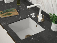 Paulmark Gera Кухонная мойка It-Granit 45x46 см, цвет: белый PM104546-WH