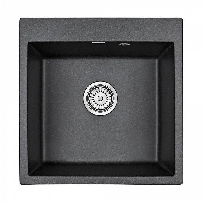 Paulmark Kante Кухонная мойка It-Granit 51x52 см, цвет: черный PM105152-BL