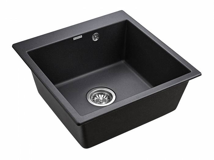 Paulmark Kante Кухонная мойка It-Granit 51x52 см, цвет: черный PM105152-BL