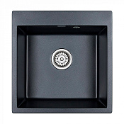 Paulmark Kante Кухонная мойка It-Granit 51x52 см, цвет: черный металлик PM105152-BLM