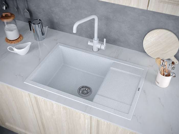 Paulmark Flugen Кухонная мойка It-Granit 78x50 см, цвет: серый PM317850-GR