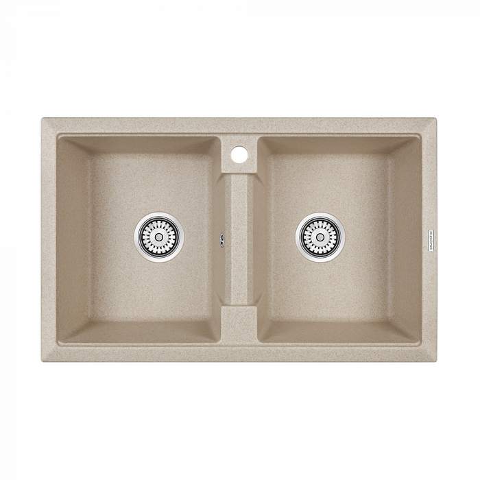 Paulmark Tandem Кухонная мойка It-Granit 81x50 см, цвет: бежевый PM238150-BE