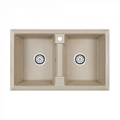 Paulmark Tandem Кухонная мойка It-Granit 81x50 см, цвет: бежевый PM238150-BE