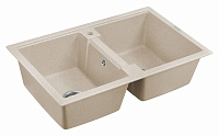 Paulmark Tandem Кухонная мойка It-Granit 81x50 см, цвет: бежевый PM238150-BE