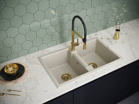 Paulmark Tandem Кухонная мойка It-Granit 81x50 см, цвет: бежевый PM238150-BE