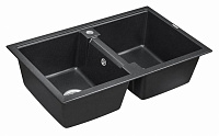 Paulmark Tandem Кухонная мойка It-Granit 81x50 см, цвет: черный PM238150-BL