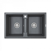 Paulmark Tandem Кухонная мойка It-Granit 81x50 см, цвет: графит PM238150-DG