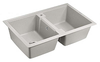Paulmark Tandem Кухонная мойка It-Granit 81x50 см, цвет: серый PM238150-GR