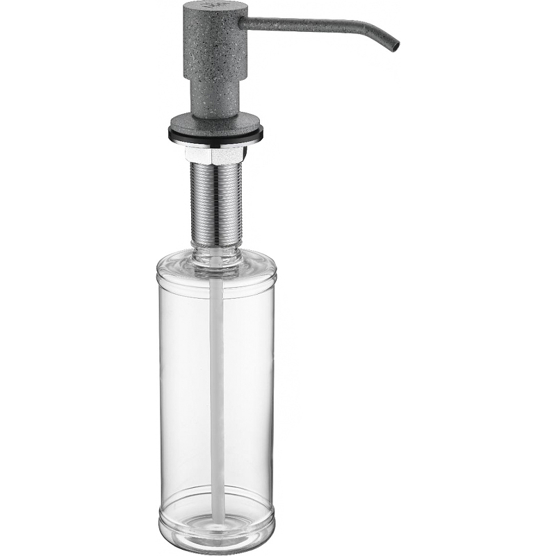 Paulmark Rein Дозатор для жидкого мыла встраиваемый латунь, цвет: серый D002-310