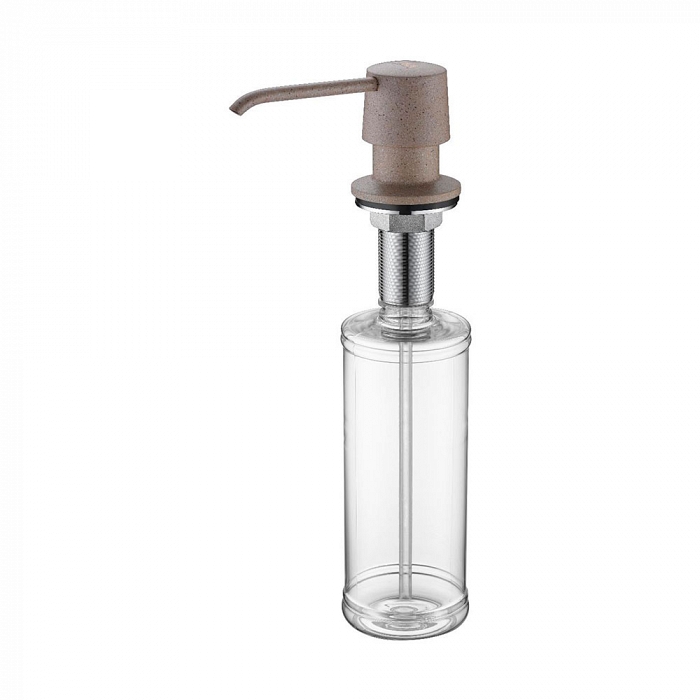 Paulmark Sauber Дозатор для жидкого мыла встраиваемый латунь, цвет: песочный D001-302