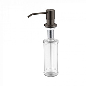 Paulmark Rein Дозатор для жидкого мыла встраиваемый латунь, цвет: вороненая сталь D002-GM