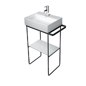 Duravit DuraSquare Стеклянная полка в Металлическая консоль для раковины 073245, White 0099668300