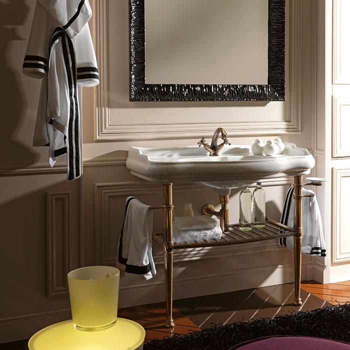 Kerasan Retro Консоль 100x54 см, под раковину на 100 см, с полкой, цвет: Bronzo 730093