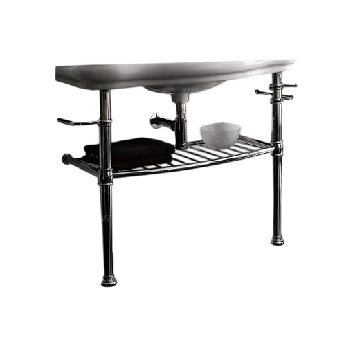 Kerasan Retro Консоль 100x54 см, под раковину на 100 см, с полкой, цвет: Cromo 730090