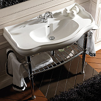 Kerasan Retro Консоль 100x54 см, под раковину на 100 см, с полкой, цвет: Cromo 730090