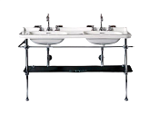 Kerasan Waldorf Консоль 150x55 см, под раковину на 150 см, со стеклянной полкой, цвет: Cromo 9195K1cr