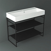 Simas Agile Консоль под раковину AG101 напольная 101х46х72h см, прямоугольная, цвет: черный матовый AGSA101