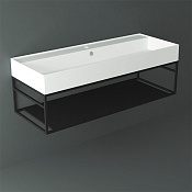 Simas Agile Консоль под раковину AG121 подвесная 121х46х28h см, прямоугольная, цвет: черный матовый AGSS121