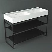 Simas Agile Консоль под раковину AG121 напольная 121х46х72h см, прямоугольная, цвет: черный матовый AGSA121