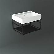 Simas Agile Консоль под раковину AG61 подвесная 61х46х28h см, прямоугольная, цвет: черный матовый AGSS61