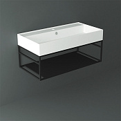 Simas Agile Консоль под раковину AG91 подвесная 91х46х28h см, прямоугольная, цвет: черный матовый AGSS91