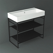 Simas Agile Консоль под раковину AG91 напольная 91х46х72h см, прямоугольная, цвет: черный матовый AGSA91