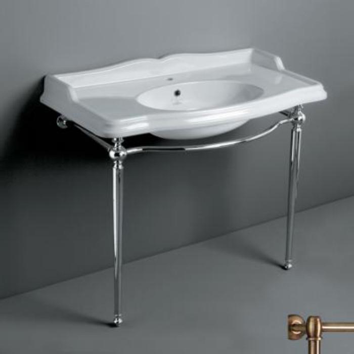 Simas Arcade Консоль под раковину AR864 напольная 68,5х41,5х85,5h см, округлая, цвет: бронза глянц. ARCG1br