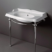 Simas Arcade Консоль под раковину AR864 напольная 68,5х41,5х85,5h см, округлая, цвет: хром глянцевый ARCG1cr