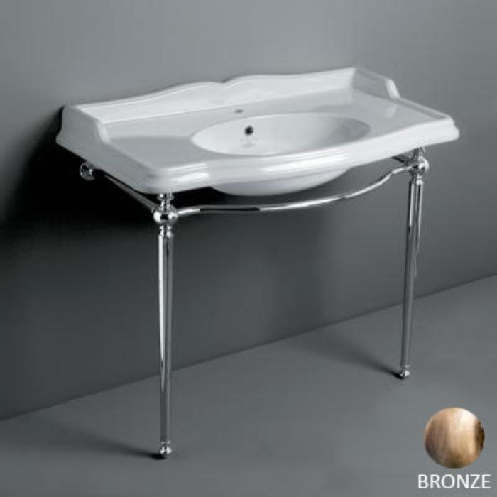 Simas Arcade Консоль под раковину AR874 напольная 81х41,5х85,5h см, округлая, цвет: бронза брашир. ARCG2br