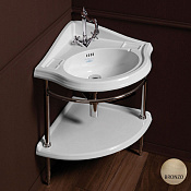 Simas Arcade Консоль угловая для раковины AR884 и полки AR894, цвет: бронза глянцевая 1011br