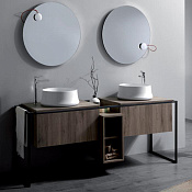 Simas Frame Металлическая структура 181х57х72h см, 2 ящика, сифон, цвет: темное дерево матовое FM2 темн дуб