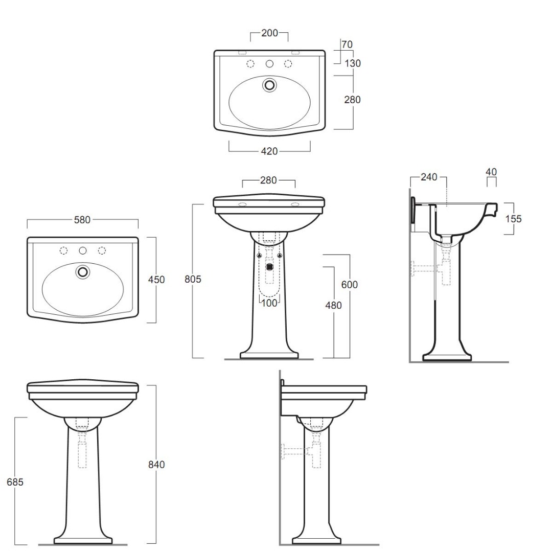 Simas Londra Пьедестал для раковины LO914, напольный 68,5h см, керамика, цвет: белый глянцевый LO915bi