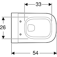 Geberit MyDay Унитаз подвесной 54х36 см, Rimfree, цвет: белый 201460600
