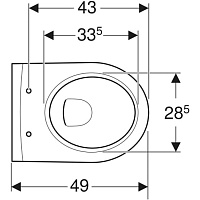 Geberit ICon Подвесной унитаз 49 см, цвет: белый 204030000