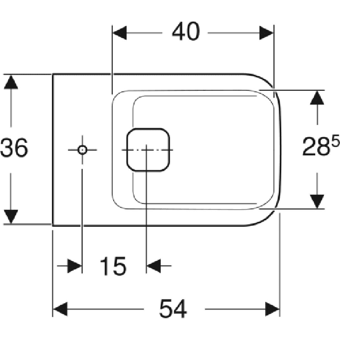 Geberit MyDay Подвесное биде, 54 см, цвет: белый 235450600