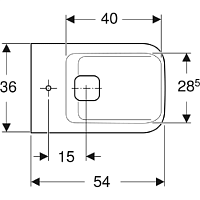 Geberit MyDay Подвесное биде, 54 см, цвет: белый 235450600