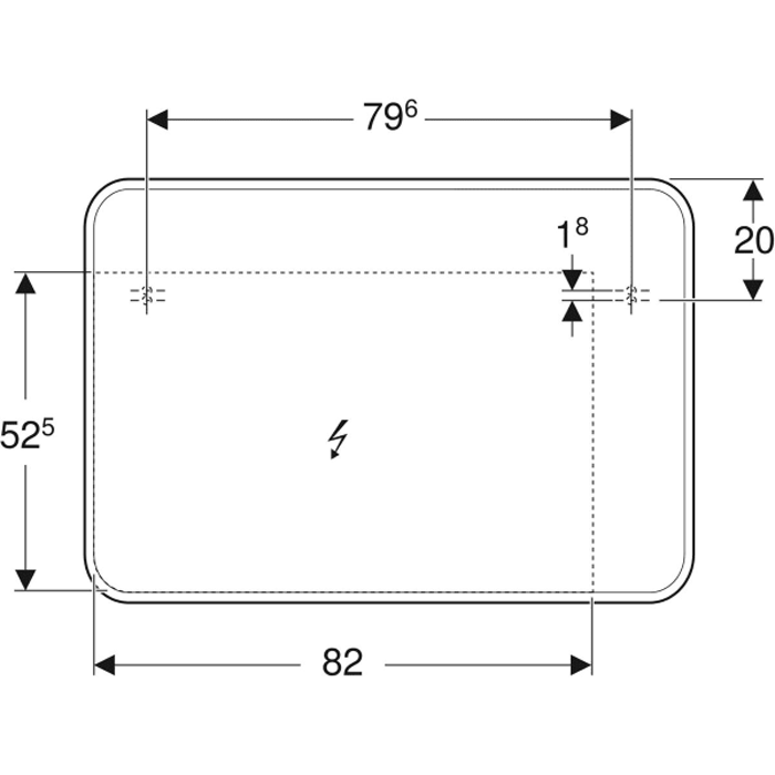 Geberit MyDay Зеркало с подсветкой 100х70см 824300000