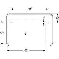 Geberit MyDay Зеркало с подсветкой 100х70см 824300000