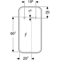 Geberit MyDay Зеркало с подсветкой 40х80 см 824340000