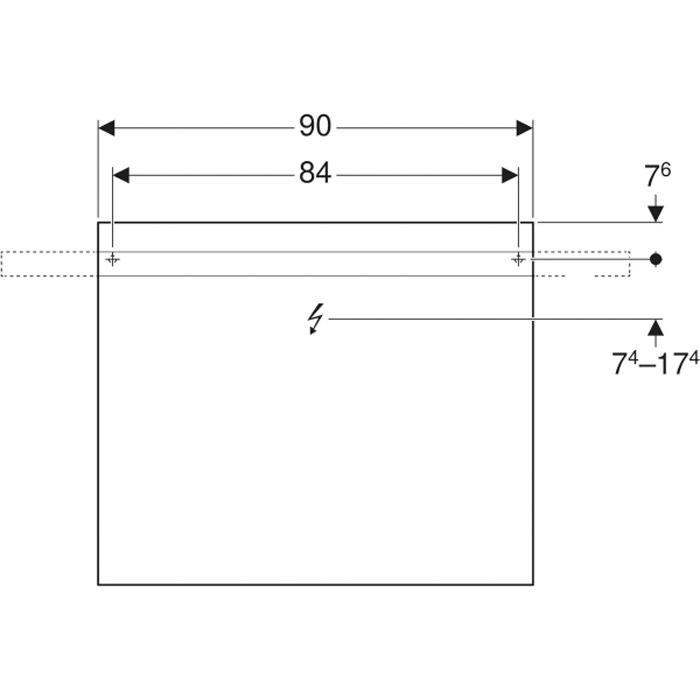 Geberit ICon Зеркало с подсветкой 90х75 см 840790000