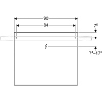 Geberit ICon Зеркало с подсветкой 90х75 см 840790000