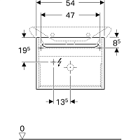 Geberit MyDay Тумба 54х41х43 см, с выдвижным ящиком, цвет: белый Y824065000
