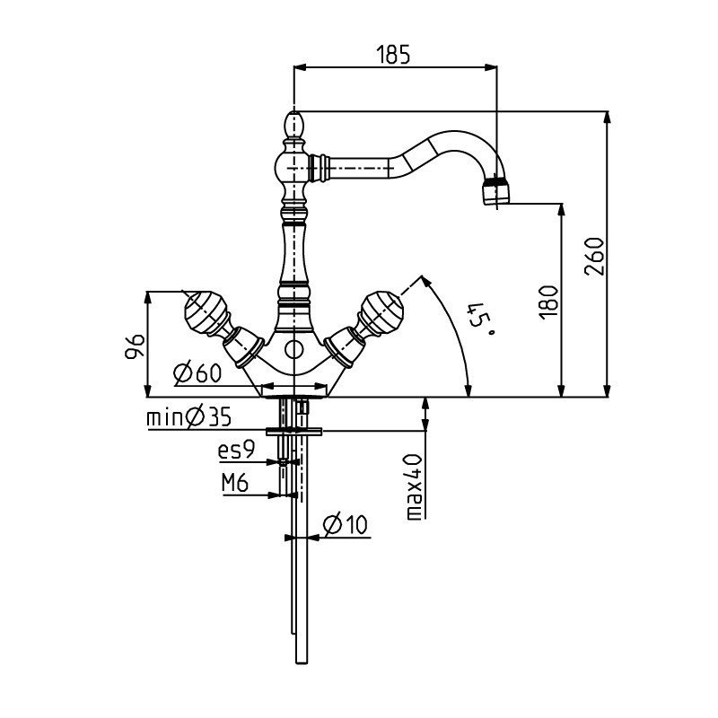 Fima Carlo Frattini Elizabeth Chic Смеситель на раковину, цвет: хром F5091CCR