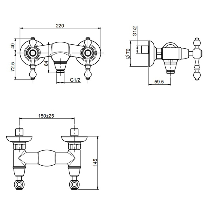 Fima Carlo Frattini Epoque Смеситель для душа, цвет: хром F5055/1CR