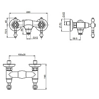 Fima Carlo Frattini Epoque Смеситель для душа, цвет: хром F5055/1CR