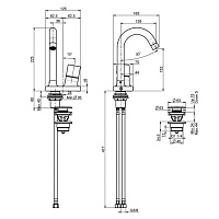 Fima Carlo Frattini Fluid Смеситель на раковину, цвет: хром F3851CR