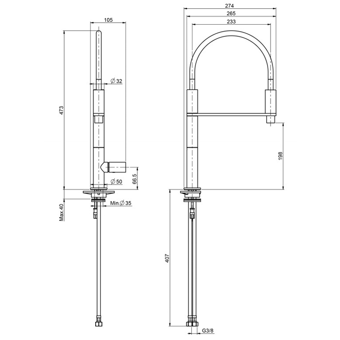 Fima Carlo Frattini Kitchen Nomos Смеситель для кухни, цвет: хром F7097CR